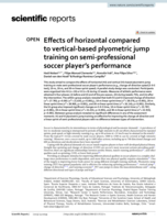 Effects of horizontal compared to vertical-based plyometric jump training on semi-professional soccer player's performance