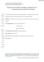 Insights into the Neurobiology of Suicidality: Explicating the role of glutamatergic systems through the lens of ketamine