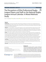 The Perceptions of Elite Professional Rugby League Players and Staff on the National Rugby League Annual Calendar: A Mixed-Methods Study