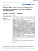 Australian daily cannabis users' use of police avoidance strategies and compensatory behaviours to manage the risks of drug driving