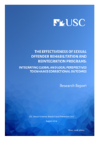 The Effectiveness of Sexual Offender Rehabilitation and Reintegration Programs: Integrating global and local perspectives to enhance correctional outcomes