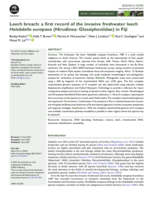 Leech breach: a first record of the invasive freshwater leech Helobdella europaea (Hirudinea: Glossiphoniidae) in Fiji