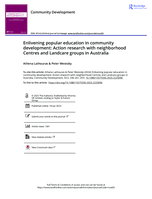 Enlivening popular education in community development: Action research with neighborhood Centres and Landcare groups in Australia