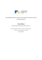 The longitudinal impact of suicide prevention gatekeeper training in a general community population