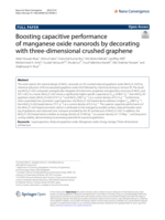 Boosting capacitive performance of manganese oxide nanorods by decorating with three-dimensional crushed graphene