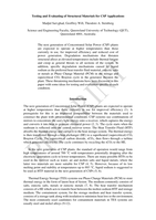 Testing and Evaluating of Structural Materials for CSP Applications