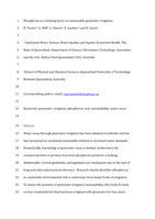 Phosphorus as a limiting factor on sustainable greywater irrigation