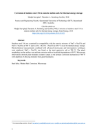Corrosion of stainless steel 316 in eutectic molten salts for thermal energy storage
