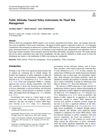 Public Attitudes Toward Policy Instruments for Flood Risk Management