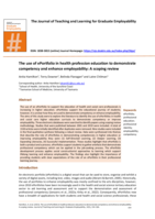 The use of ePortfolio in health profession education to demonstrate competency and enhance employability: A scoping review