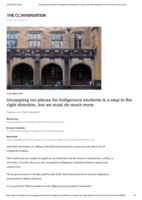 Uncapping uni places for Indigenous students is a step in the right direction, but we must do much more