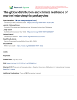The global distribution and climate resilience of marine heterotrophic prokaryotes