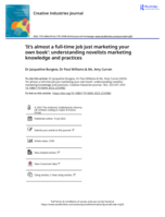 'It's almost a full-time job just marketing your own book’: Understanding Novelists Marketing Knowledge and Practices