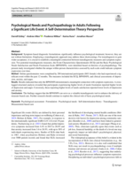 Psychological Needs and Psychopathology in Adults Following a Significant Life Event: A Self-Determination Theory Perspective