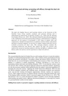 Holistic educational advising: promoting self-efficacy through the dual role adviser