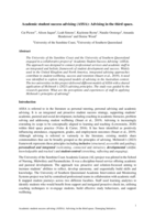 Academic student success advising (ASSA): Advising in the third space