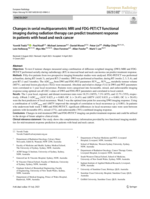 Changes in serial multiparametric MRI and FDG-PET/CT functional imaging during radiation therapy can predict treatment response in patients with head and neck cancer