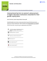 Intersectional barriers to women's advancement in higher education institutions rewarded for their gender equity plans