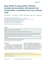 Sleep health of young adults in Western Australia and associations with physical and mental health: A population-level cross-sectional study