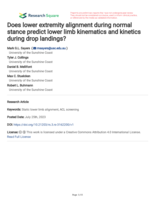 Does lower extremity alignment during normal stance predict lower limb kinematics and kinetics during drop landings?