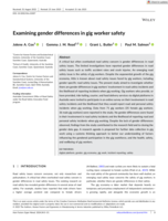Examining gender differences in gig worker safety