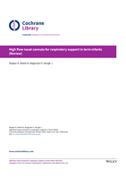 High flow nasal cannula for respiratory support in term infants (Review)