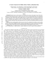 A Generic Framework for Hidden Markov Models on Biomedical Data