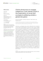 Online photovoice to engage indigenous Cook Islands youth in the exploration of social and ecological wellbeing amidst a global disruption