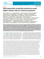 Next-generation ensemble projections reveal higher climate risks for marine ecosystems