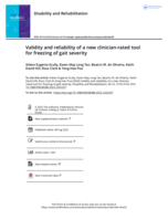 Validity and reliability of a new clinician-rated tool for freezing of gait severity