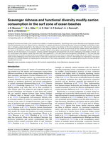 Scavenger richness and functional diversity modify carrion consumption in the surf zone of ocean beaches