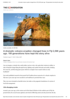 A dramatic volcano eruption changed lives in Fiji 2,500 years ago. 100 generations have kept the story alive