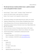 The thermal tolerance of photosynthetic tissues: a global systematic review and agenda for future research