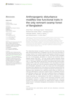 Anthropogenic disturbance modifies tree functional traits in the only remnant swamp forest of Bangladesh