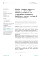 Bridging the Gap in Healthcare: Creating an Online Health Information Prototype for Individuals with Intellectual Disabilities to Promote Equity and Knowledge Transfer