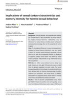 Implications of sexual fantasy characteristics and memory intensity for harmful sexual behaviour