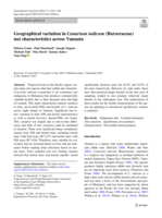 Geographical variation in Canarium indicum (Burseraceae) nut characteristics across Vanuatu