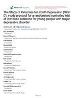 The Study of Ketamine for Youth Depression (SKY-D): study protocol for a randomised controlled trial of low-dose ketamine for young people with major depressive disorder