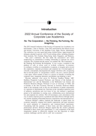 Re: The corporation — Re-thinking, Re-forming, Re-imagining