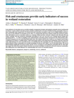 Fish and crustaceans provide early indicators of success in wetland restoration
