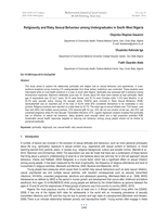 Religiousity and Risky Sexual Behaviour among Undergraduates in South West Nigeria