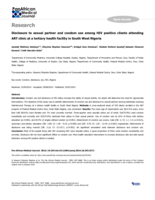 Disclosure to sexual partner and condom use among HIV positive clients attending ART clinic at a tertiary health facility in South West Nigeria