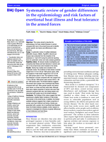 Systematic review of gender differences in the epidemiology and risk factors of exertional heat illness and heat tolerance in the armed forces