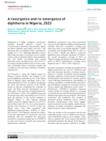A resurgence and re-emergence of diphtheria in Nigeria, 2023