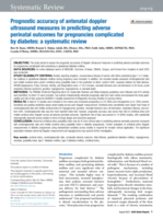 Prognostic Accuracy of Antenatal Doppler Ultrasound Measures in Predicting Adverse Perinatal Outcomes for Pregnancies Complicated by Diabetes: A Systematic Review