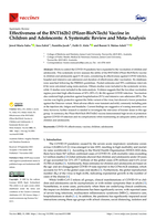 Effectiveness of the BNT162b2 (Pfizer-BioNTech) Vaccine in Children and Adolescents: A Systematic Review and Meta-Analysis