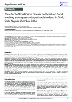 The effect of Ebola Virus Disease outbreak on hand washing among secondary school students in Ondo State Nigeria, October, 2014