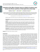 Evaluation of the effect of border closure on COVID-19 incidence rates across nine African countries: an interrupted time series study