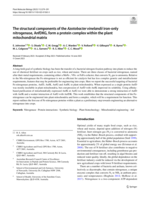 The structural components of the Azotobacter vinelandii iron-only nitrogenase, AnfDKG, form a protein complex within the plant mitochondrial matrix