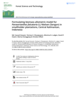 Formulating biomass allometric model for Paraserianthes falcataria (L) Nielsen (Sengon) in smallholder plantations, Central Kalimantan, Indonesia